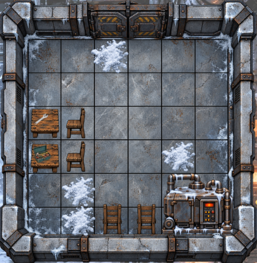 Mapa del juego Búnker en el ártico